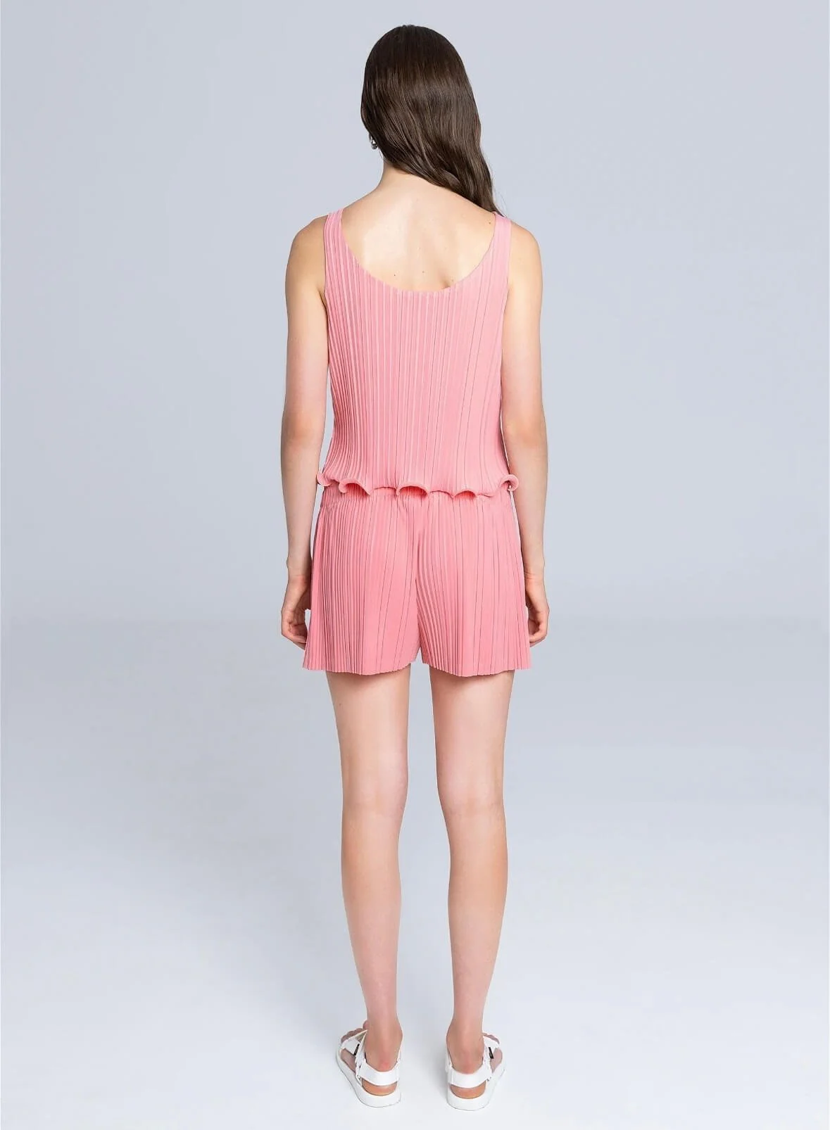 Pleated Shorts - Pink - Image 4