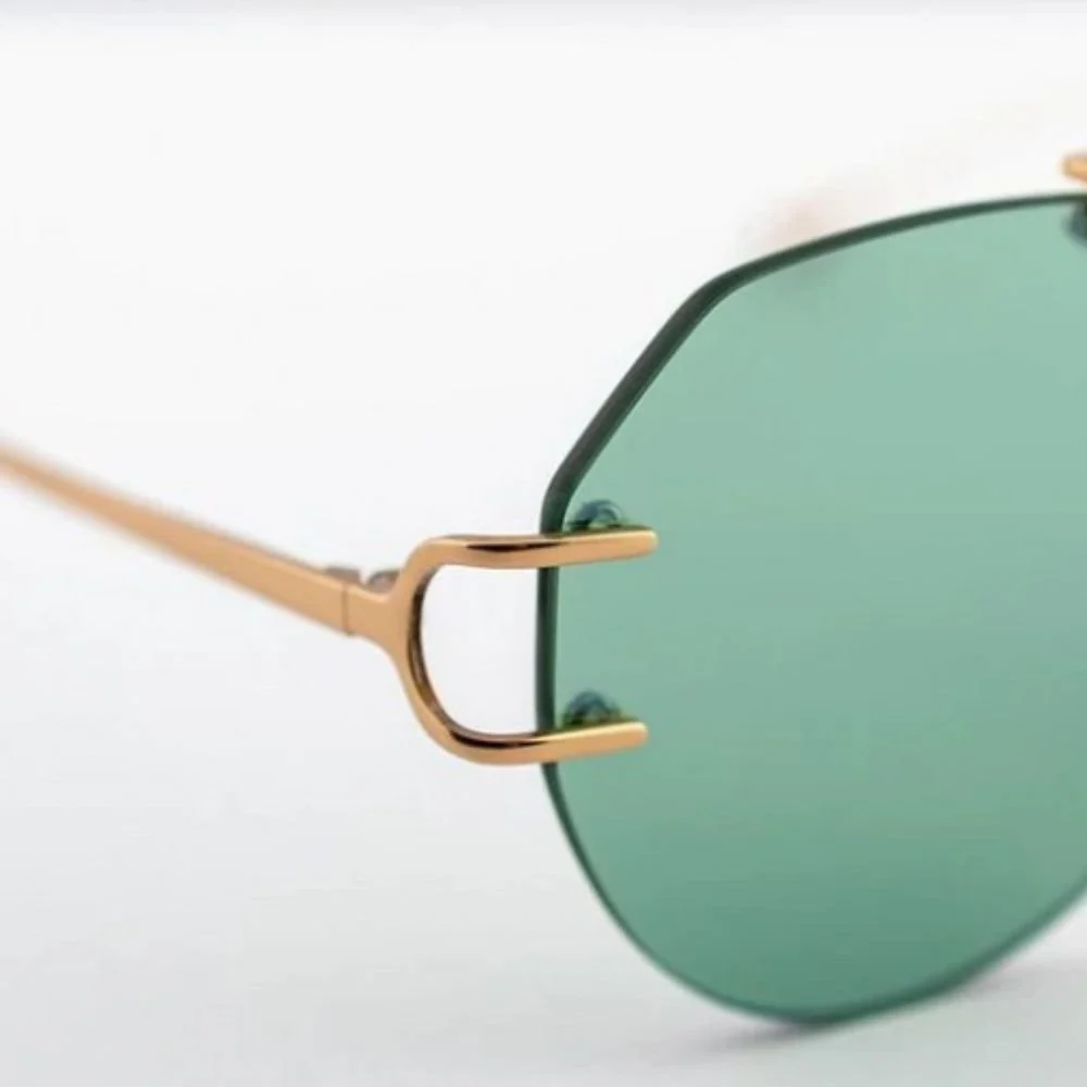 Flow Sunglasses - Gold & Green - Image 3
