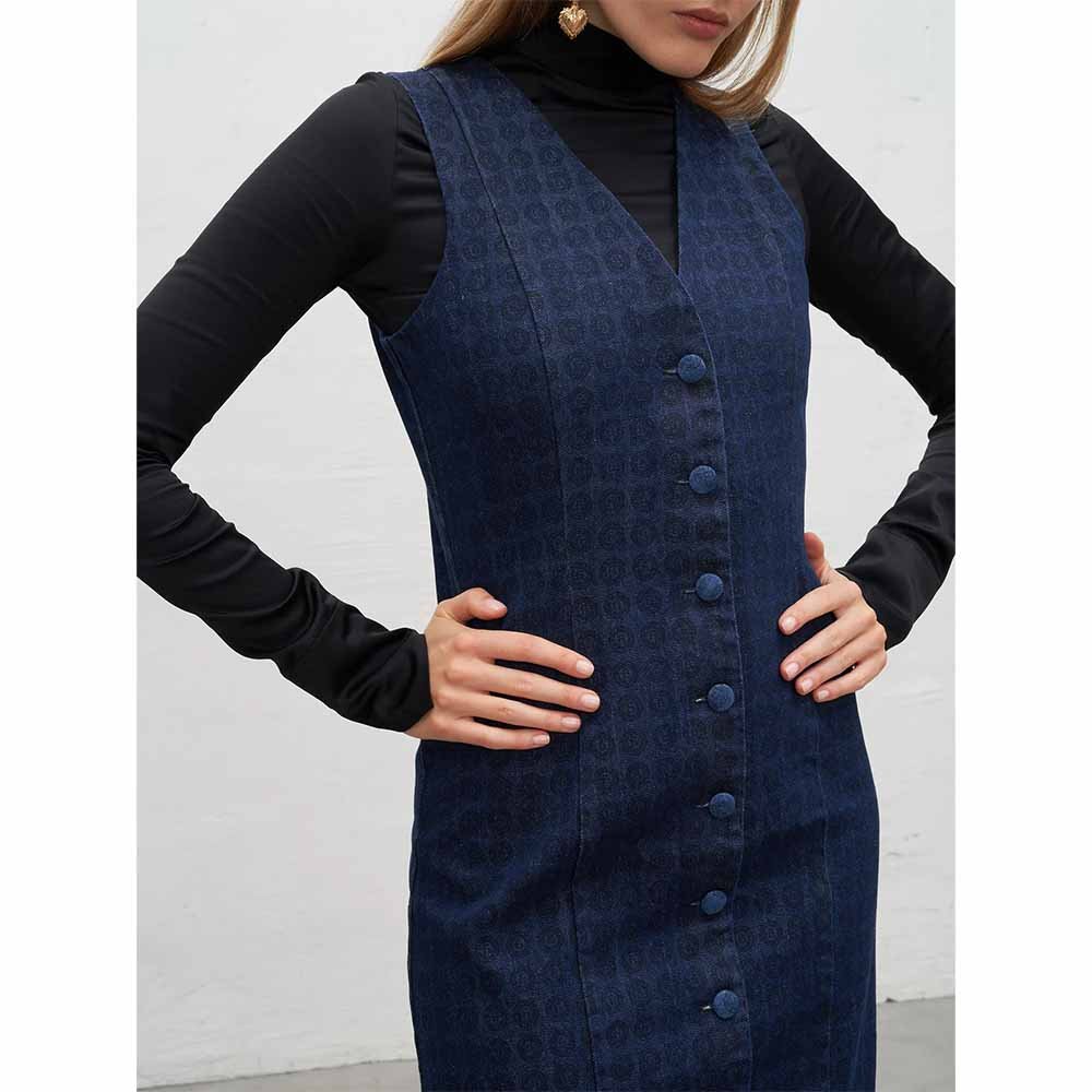 Calvinia Dress - Blue & Black - Image 4