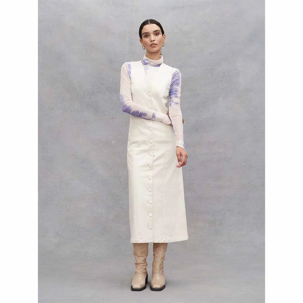 Calvinia Midi Dress - Ecru - Image 7