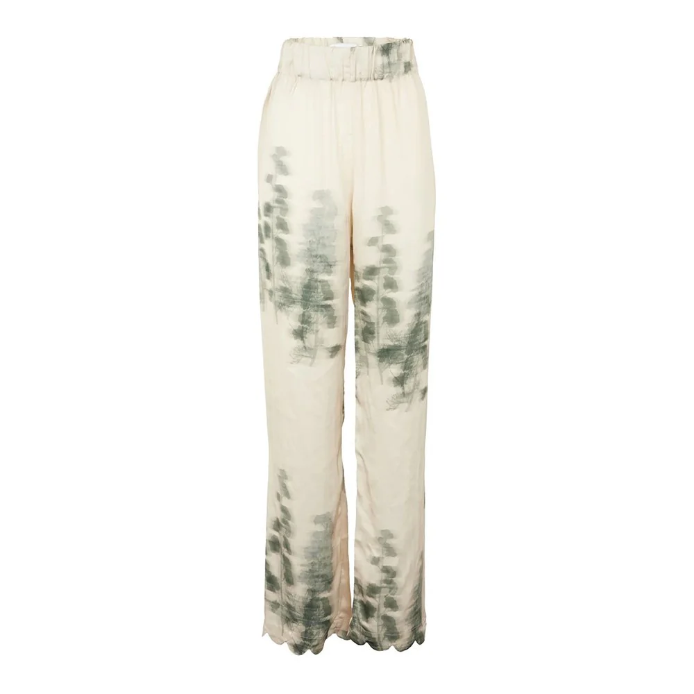 Kea Woven Pants - Tofu & Green Forest