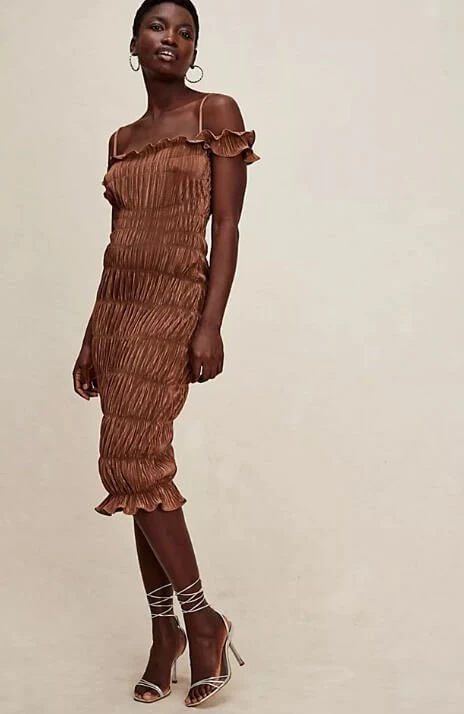 Indra Brown Dress - Image 5