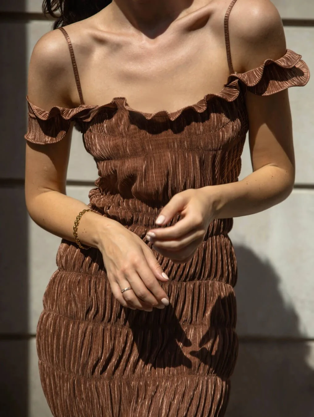 Indra Brown Dress - Image 9