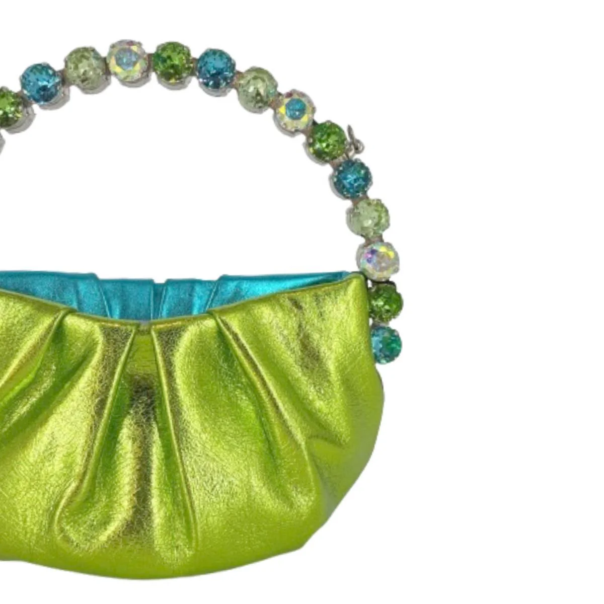 Micro Eternity Metallic Leather - Lime & Blue - Image 2