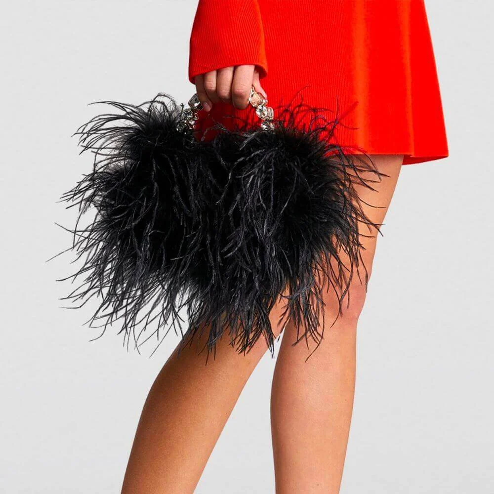 Midnight Taliya Feather Pouch - Image 5