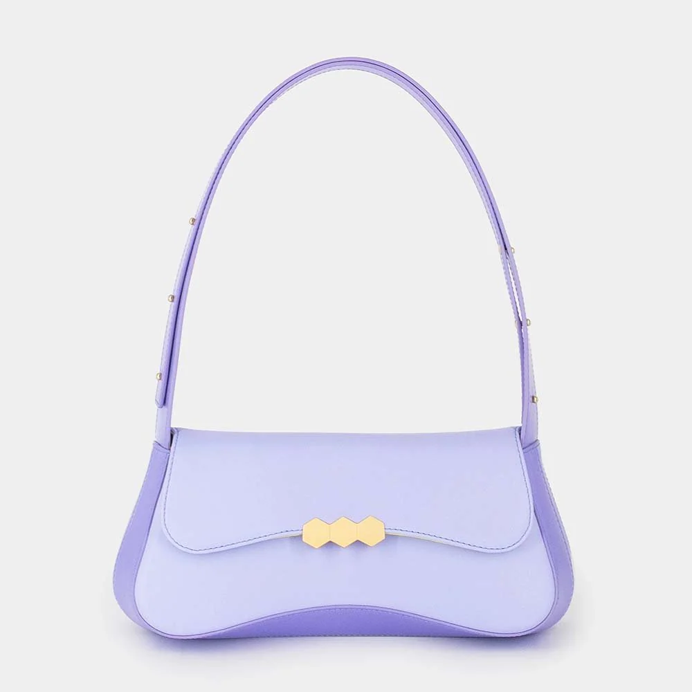 Mietis Culita Baguette Bag - Violet and Purple - Image 2