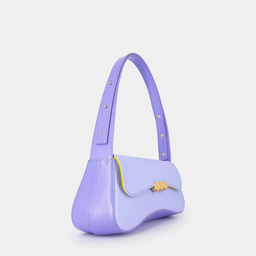Mietis Culita Baguette Bag - Violet and Purple - Image 4