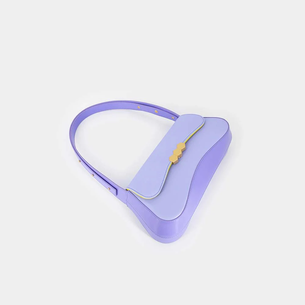 Mietis Culita Baguette Bag - Violet and Purple - Image 5