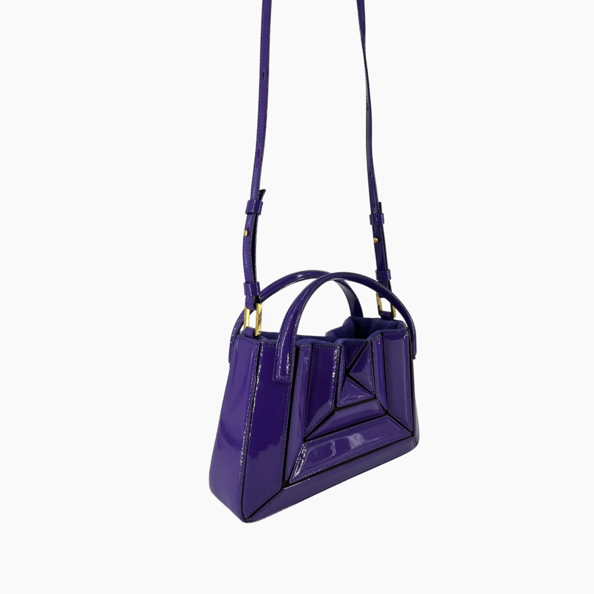 Mini Sera Tote Bag - Patent Purple - Image 3