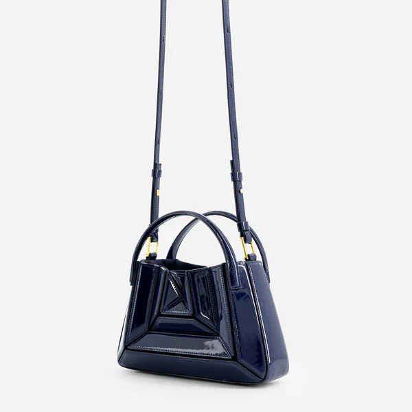 Mini Sera Tote Bag - Patent Navy - Image 3