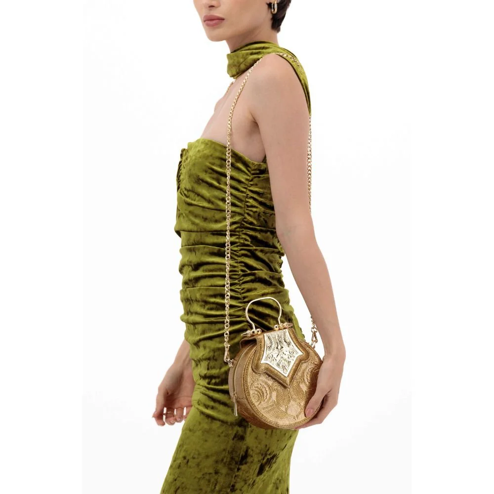 Mini Dome Embossed Bag - Gold - Image 2