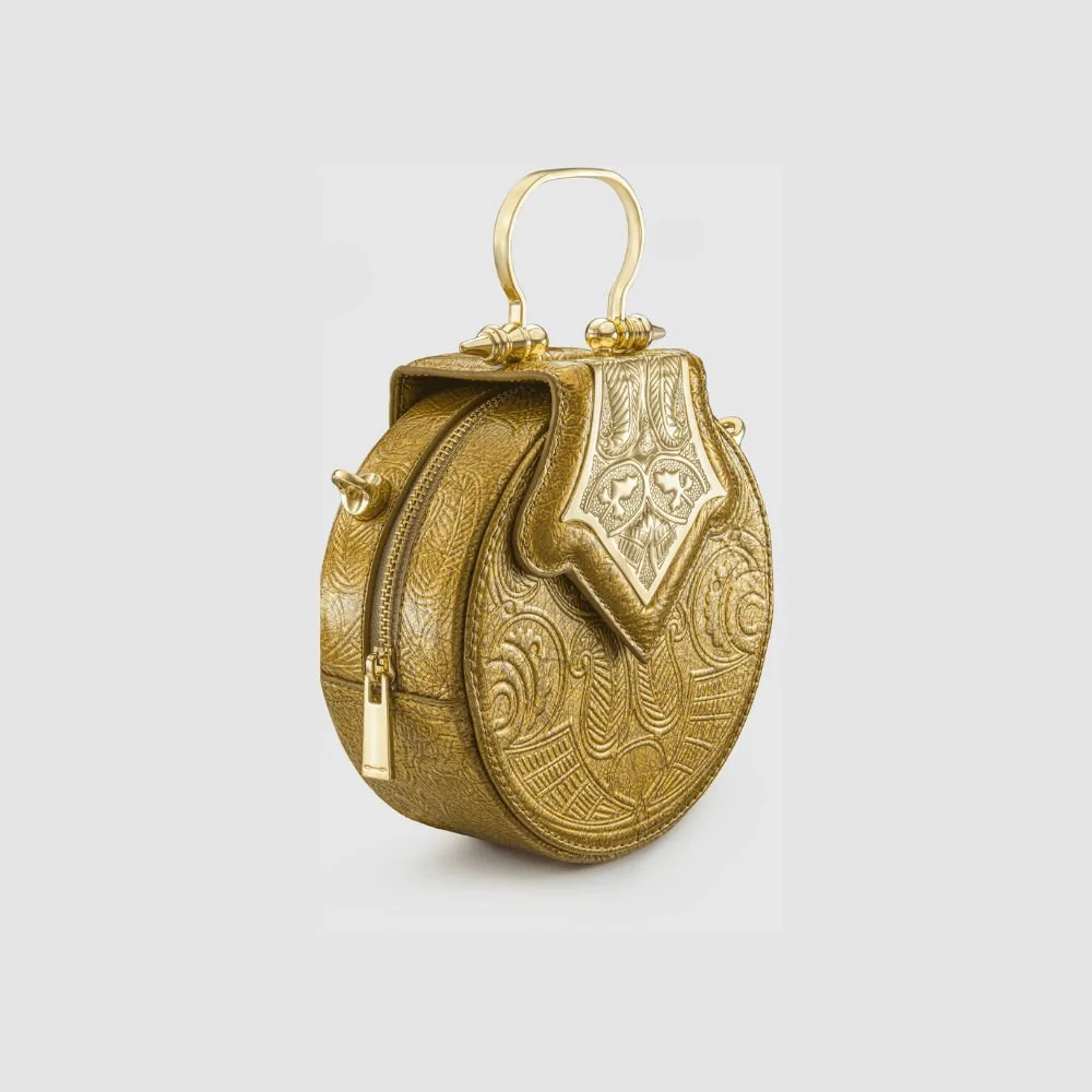 Mini Dome Embossed Bag - Gold - Image 4