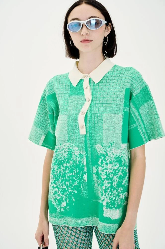 Sylvie UV Reactive Tree Print Oversized Shirt - Image 3