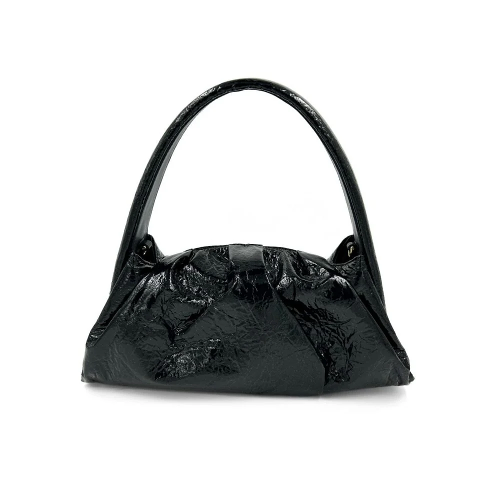 Hera Pineapple Fabric Bag - Black