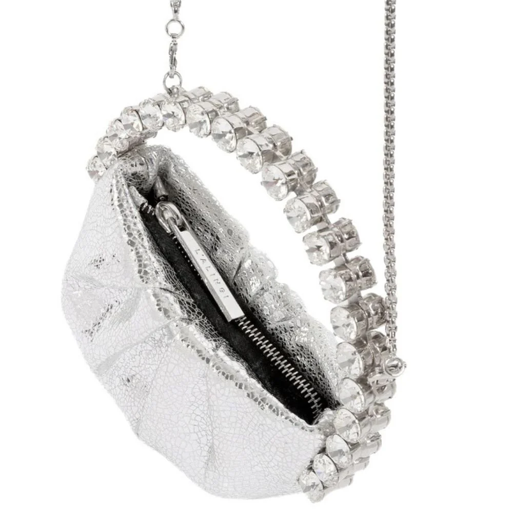 Micro Eternity Cracked Metallic Silver Bag - Image 3