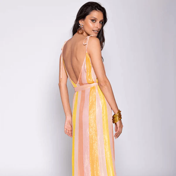Cary Marbella Mix Peach Dress - Image 3