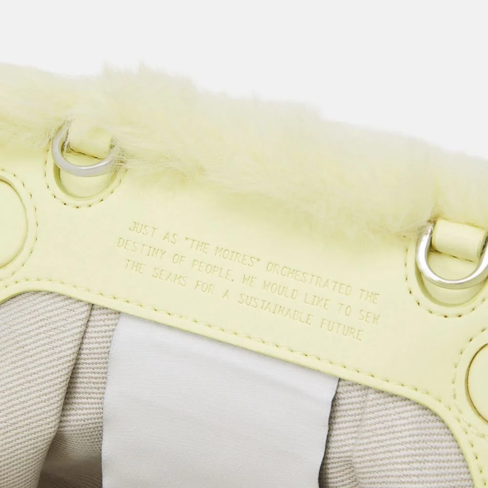 Gea Vanilla Fur Bag - Image 4